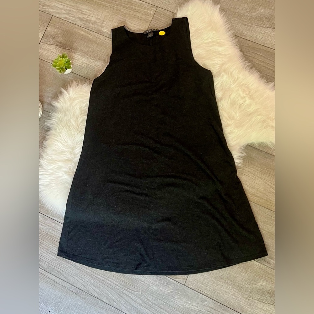 FREE FLY | Dark Heather Gray Sleeveless Tank Dress (XL)